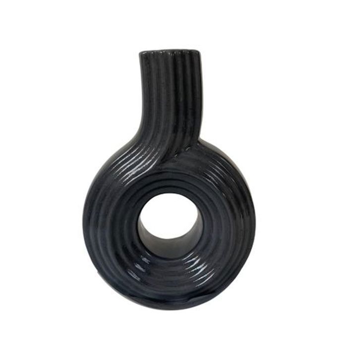 Vase en céramique - GENERIC - Gris - Style classique - Objets décoratifs - Pour adultes