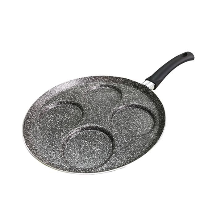 Poêle à 4 Compartiments en granite pour Baghrir, Harcha, Crêpes, Pancakes et Omelettes
