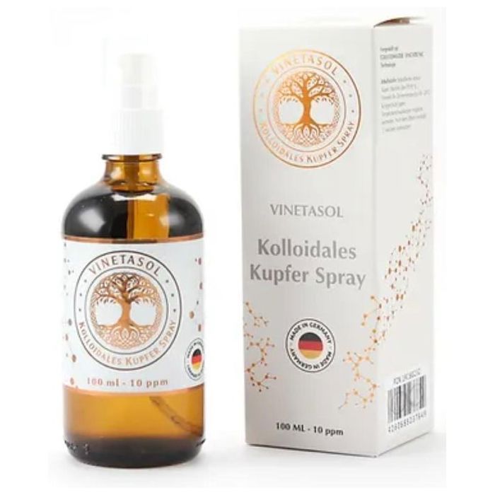 Cuivre Colloïdal Spray 10ppm 100ml - technologie VINETATRONIC - Made in GERMANY