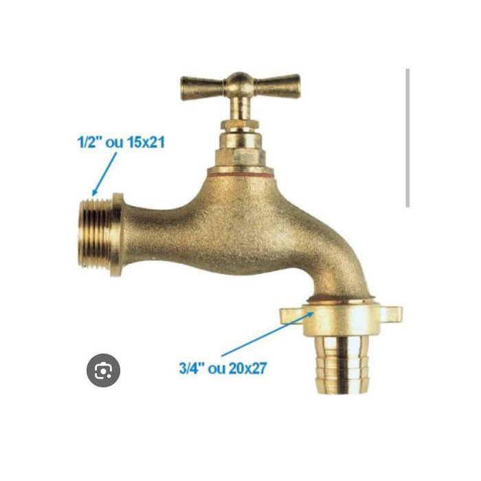 Robinet jardin cuivre de haut qualité robinet 1/2 pour pour tuyau d’arrosage.
