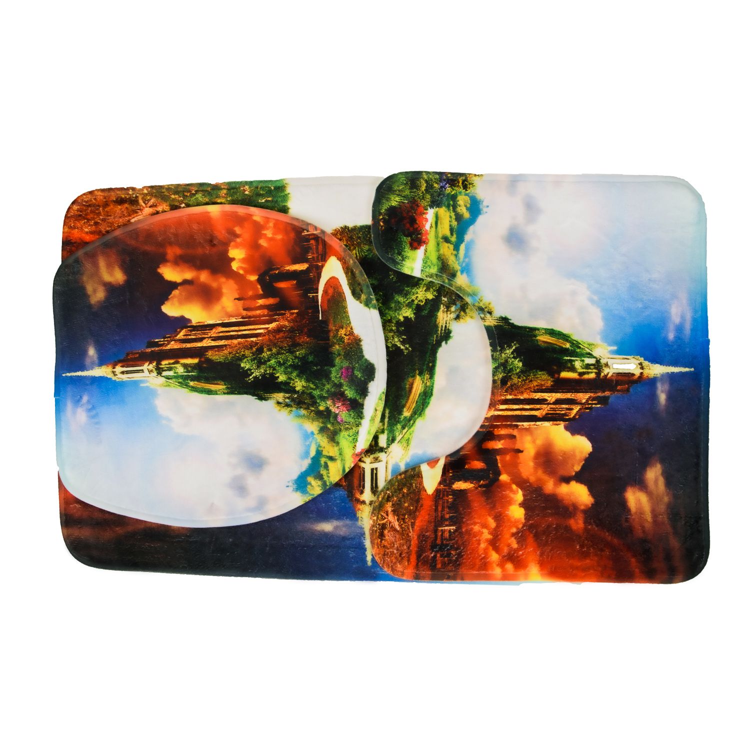Set Tapis De Bain - Velour ( 80X50X2Cm ) - 0,48Kg