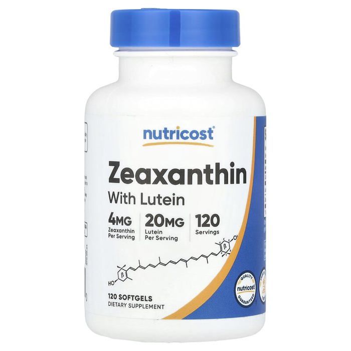Zéaxanthine avec lutéine, 120 capsules à enveloppe molle