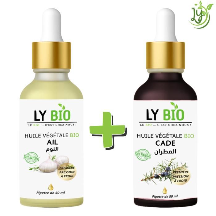 LYBIO PACK HUILE AIL 50ML - PIPETTE + HUILE CADE 50ML - PIPETTE