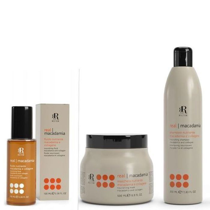 Shampooing - MACADAMIA - 350 ml - Masque 500 ml - Sérum 100 ml - Cheveux colorés et frisés