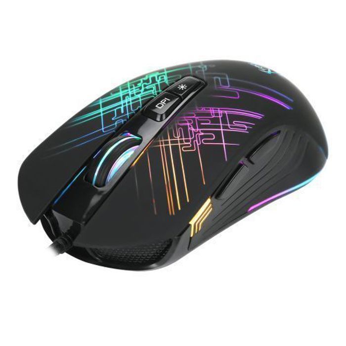 Souris gaming - Xtrike - Modèle RGB - 4800 DPI - 7 boutons - Rétroéclairage personnalisable