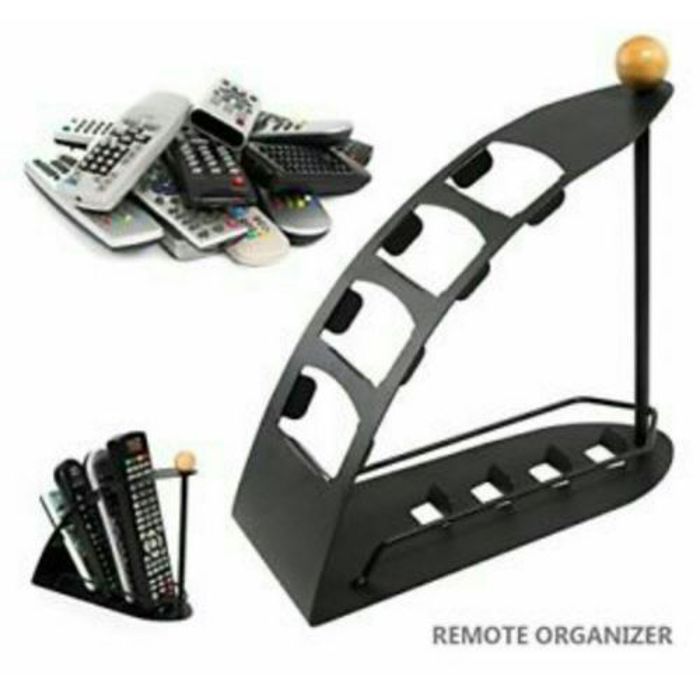 Support de Télécommandes - As Seen On Tv - Noir - Conception mince - Pour 4 télécommandes - Plastique