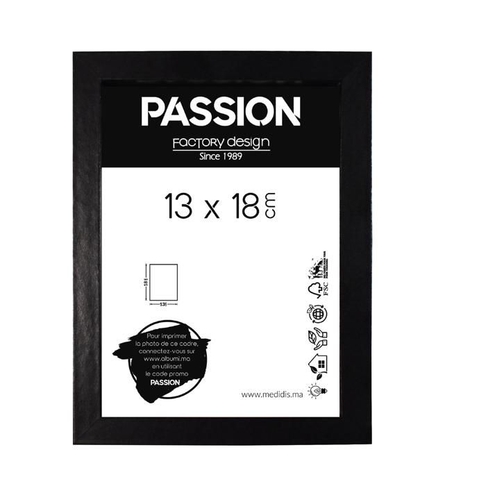 Cadre Photo - PASSION - RITA - Noir - 13x18 cm - Élégance Chic