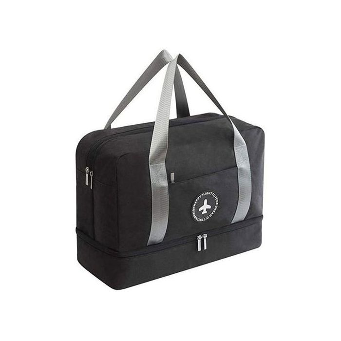Sac de voyage étanche avec séparation humide et sèche, sac de sport pour homme et femme, Noir