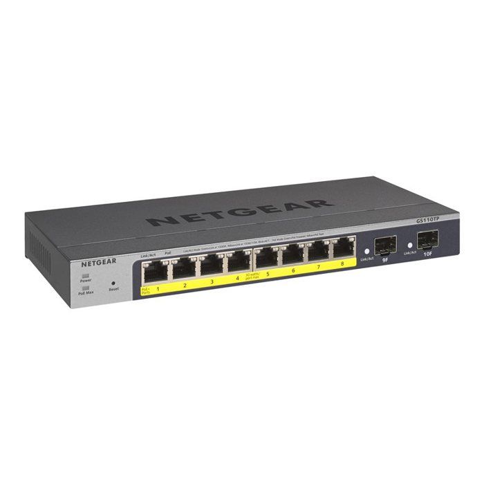 Smart Switch - Non spécifié - 10 ports - 8 ports PoE - 2 ports SFP - Gigabit Ethernet