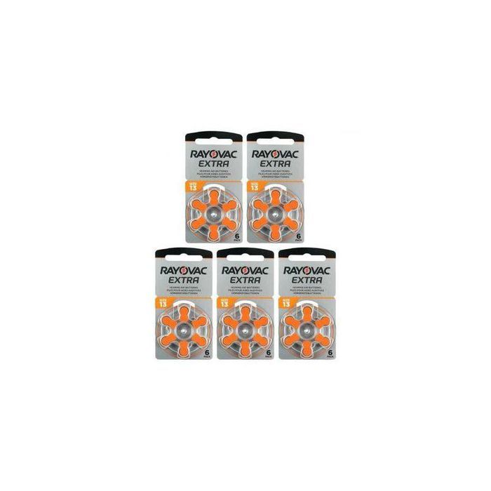 Rayovac Extra Hearing Aid Batterie //Aide Auditive 1.45v Size 13 PR48 /5 PACK*6 PILES