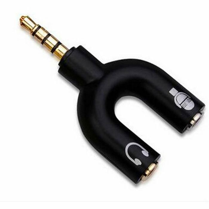 Kin Audio Splitter [ Casque Microphone Double Jack 3,5mm Femelle Vers Audio 3,5mm Male ] pour PS4, Xbox One, PC, Téléphone, Tablette