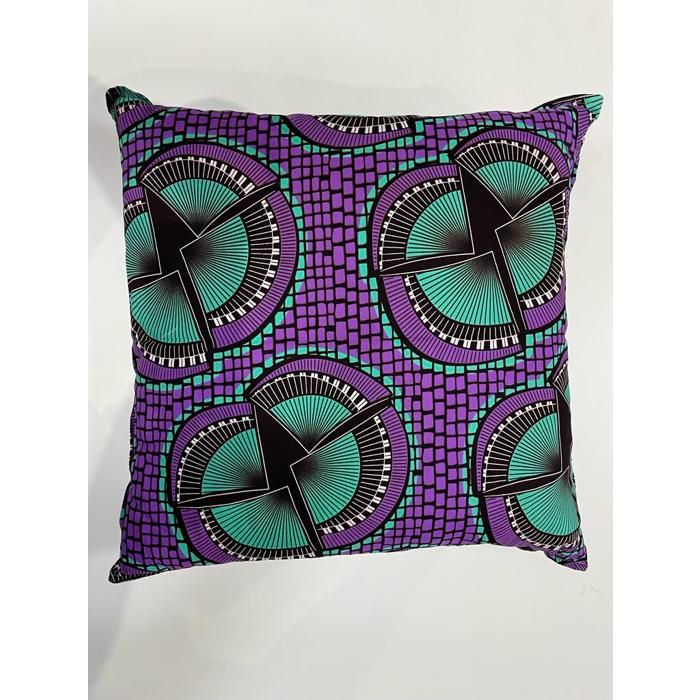Coussin carré en wax africain n°9 50 x 50 cm