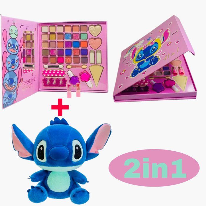 palette de maquillage stitch 41IN1 + Peluche - Disney - Stitch Crashes - 30 cm