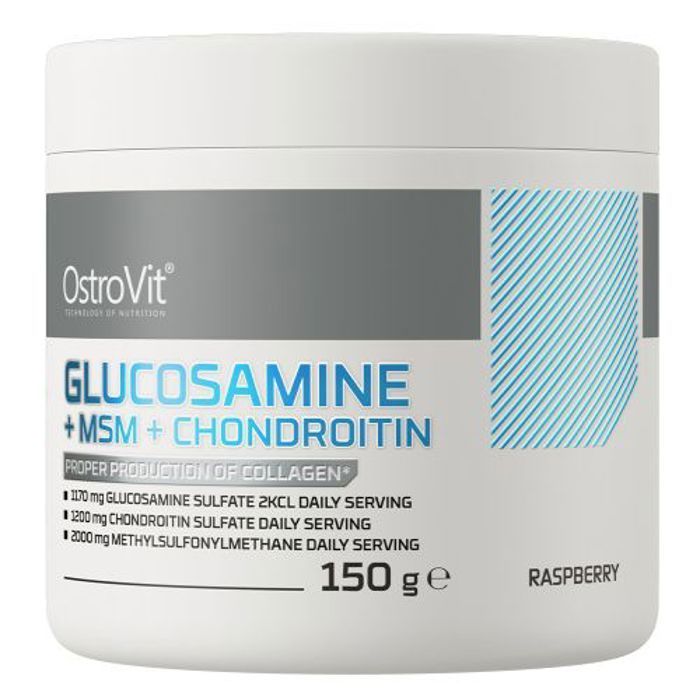 Glucosamine + MSM + Chondroïtine 150 g framboise