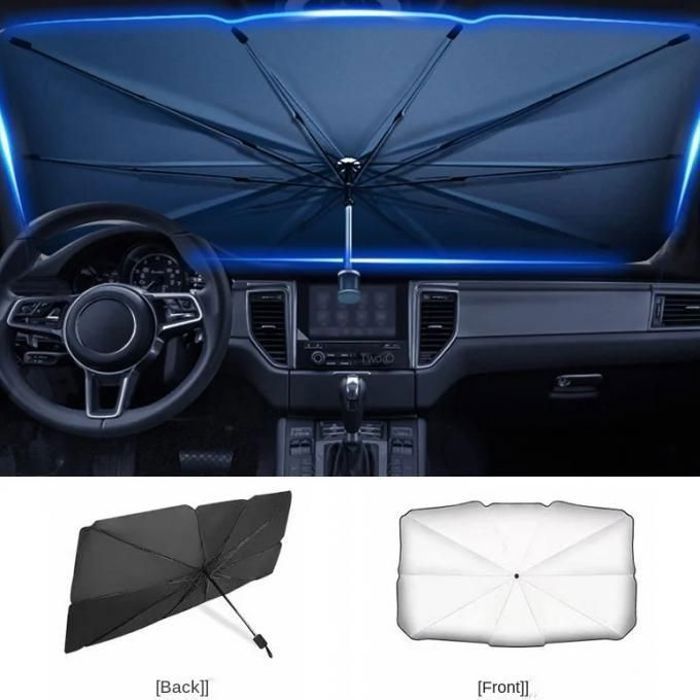 Pare-brise de voiture 2 en 1, pare-soleil, parapluie de Protection, marteau de sécurité d'urgence