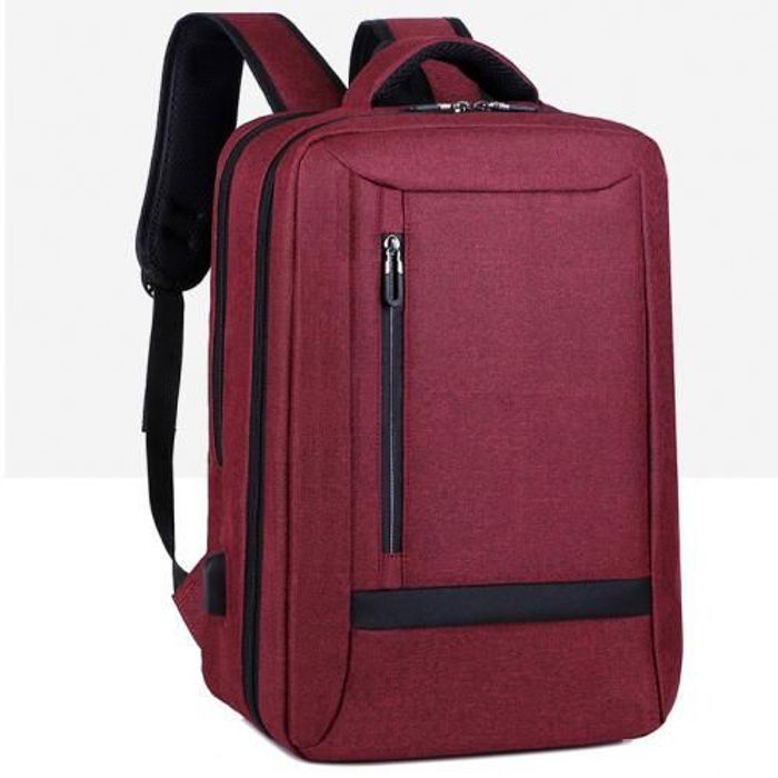 Sac à dos étanche multifonctionnel d'école, pour ordinateur portable, Rouge