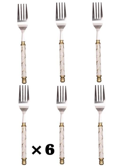 set de 6 Fourchettes en acier inoxydable.