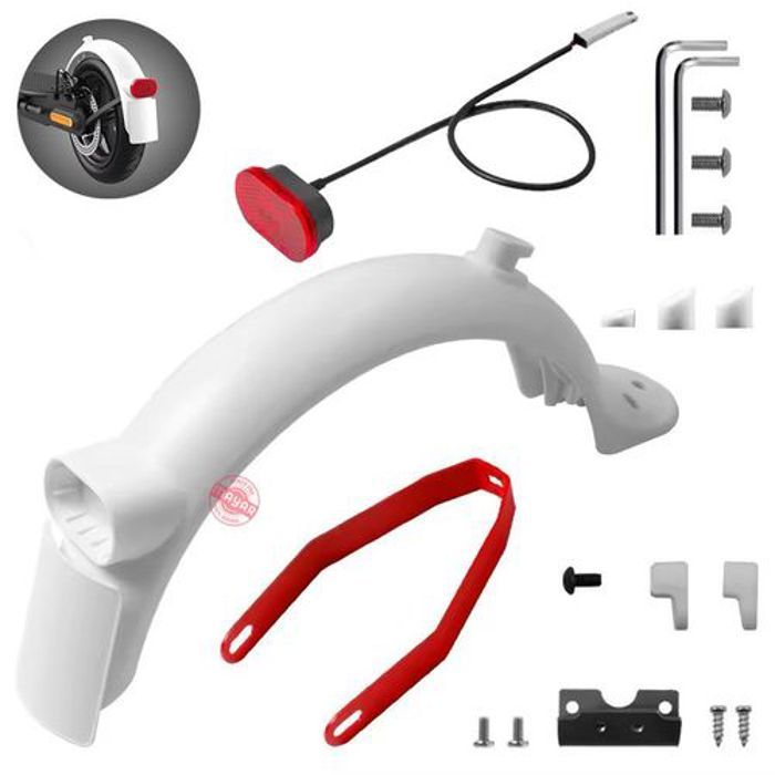 kit Garde Boue complet pour Trottinette Xiaomi Pro 2 avec support de Plaque feu arrière et Accessoires