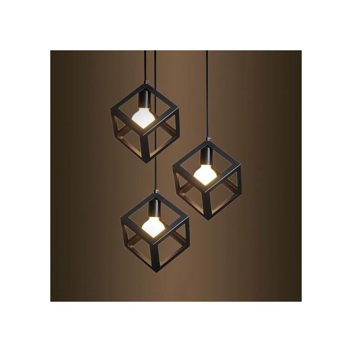Suspension 3 Lampe in 1 Style Vintage + 3 Ampoule LED offerte