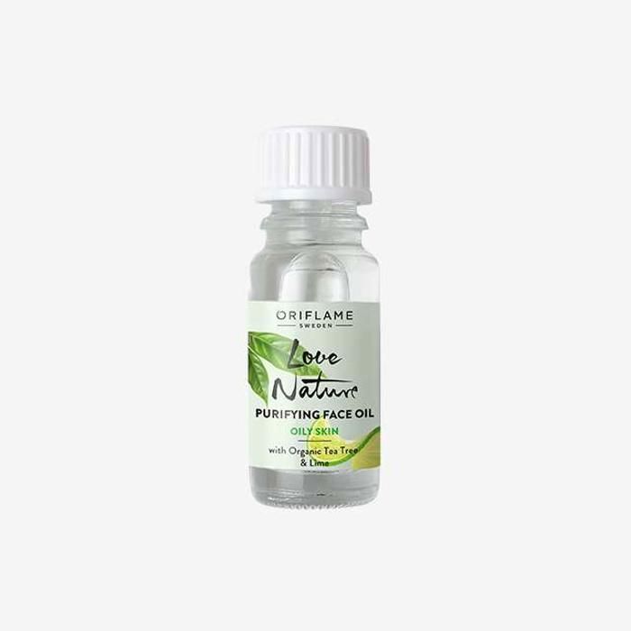 Huile Purifiante pour le Visage Love Nature à l'Extrait Naturel de l'Arbre à Thé et Citron 10 ml