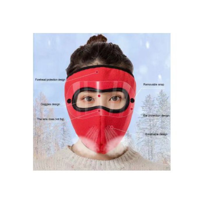 Masque de cyclisme d'hiver coupe-vent pour Sports de plein air, masque intégral pour garder la chaleur, chapeau avec lunettes