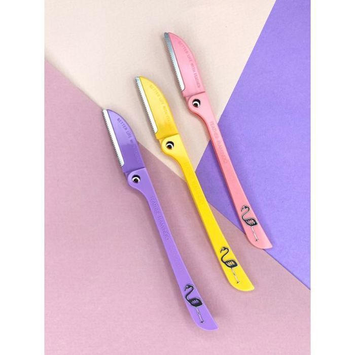 Lot de 3 lames visage et corps multicolores (Couleur aléatoire)