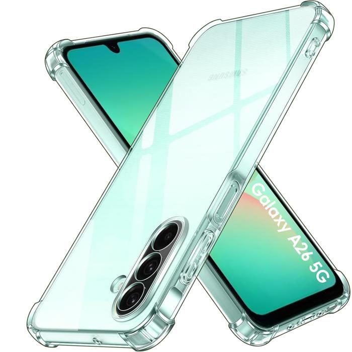 Skal till Samsung Galaxy A26 5G - Phonillico® - Stötsäker - Flexibel - Transparent - Slät