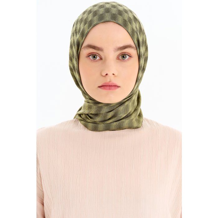 Châle à motifs - Élégant - Vert amande - 75 x 190 cm - 80% Viscose - Printemps/Été