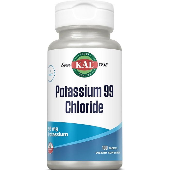 KAL Chlorure de Potassium 99 mg - 100 Comprimés | Équilibre Électrolytique & Santé Musculaire | Complément Alimentaire