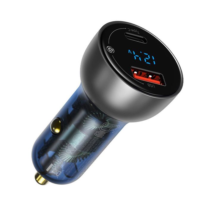 Chargeur Auto - BASEUS - CCKX-C0A - Universel - 1 USB 2.0 - 1 USB Type C - Chargement rapide