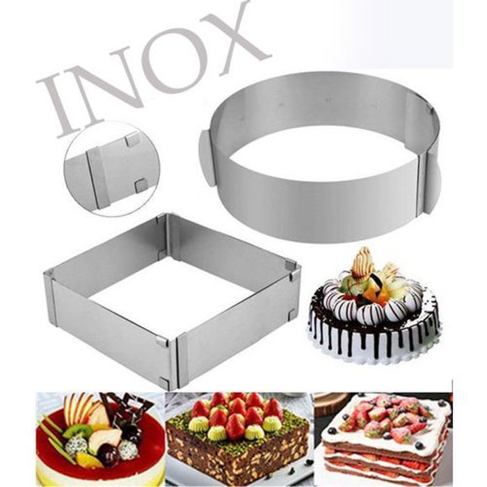 inox démontable pâtisseries (obtenir la taille souhaitée)