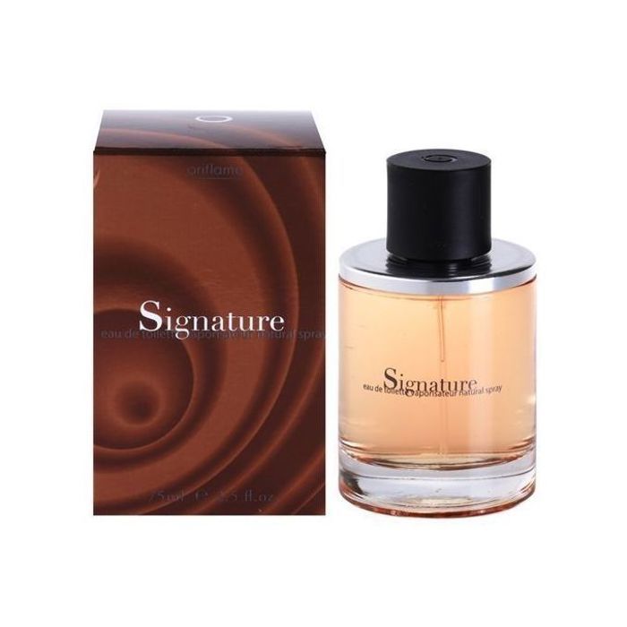Eau de toilette Oriflame Signature : une fragrance boisée et fruitée pour l'homme perspicace.