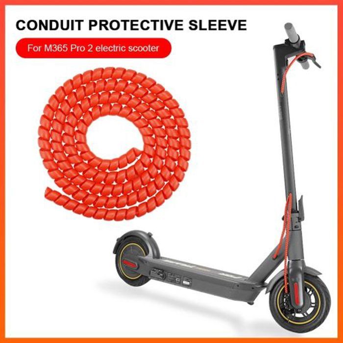 Gaine de Protection Câbles de Trottinette Électrique en spiral - Rouge
