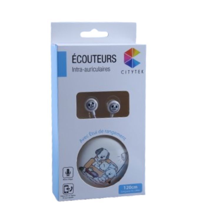 Écouteurs + micro avec étui MF109237 Citytek Box3