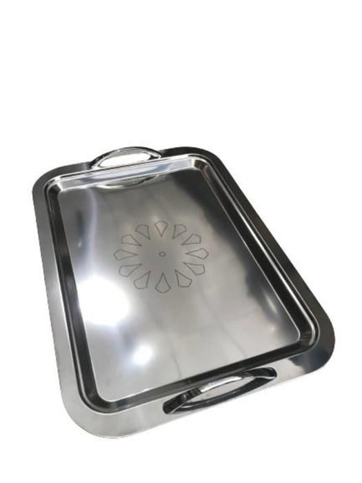 Plateau à servir INOX LAMACOM avec motifs 60 / 40cm