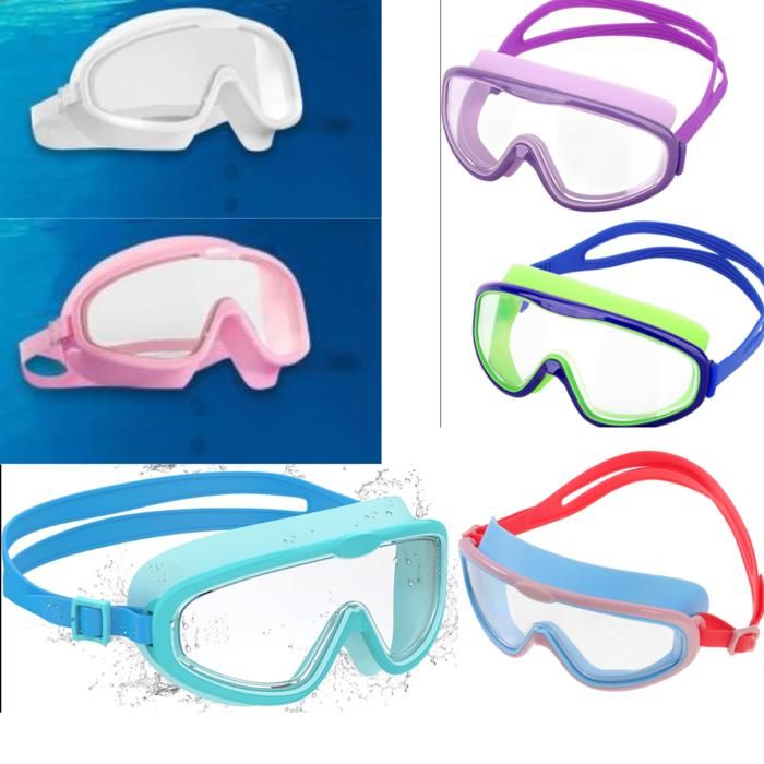 Lunettes de natation - Non spécifié - Grand cadre - Anti-buée - Silicone hypoallergénique - Ajustement sécurisé