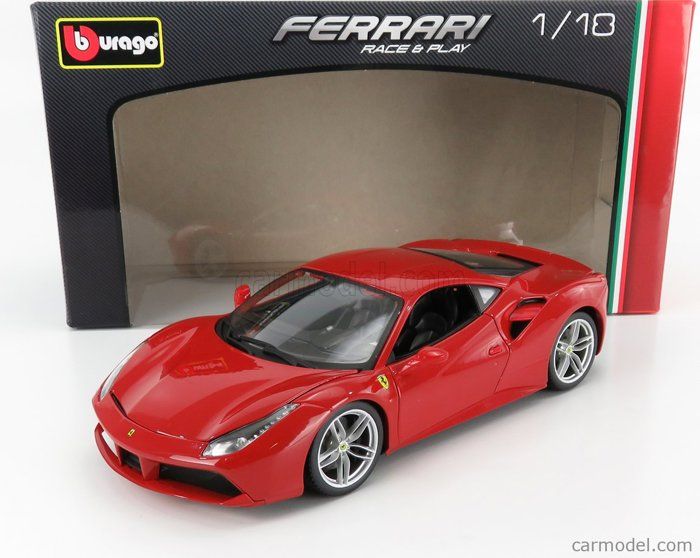 BURAGO - 1/18 - FERRARI - 488 GTB COUPE 2015 - RED