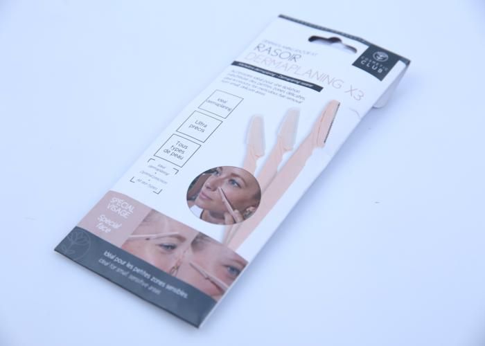 Rasoir dermaplaning - COSMETIC CLUB - M24 - Lot de 3 - Pour tous types de peau - Peau lisse et éclatante