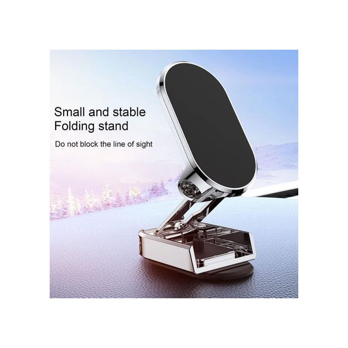 Support magnétique solide pliable multi-angle rotatif magnétique pour grille d'aération de voiture