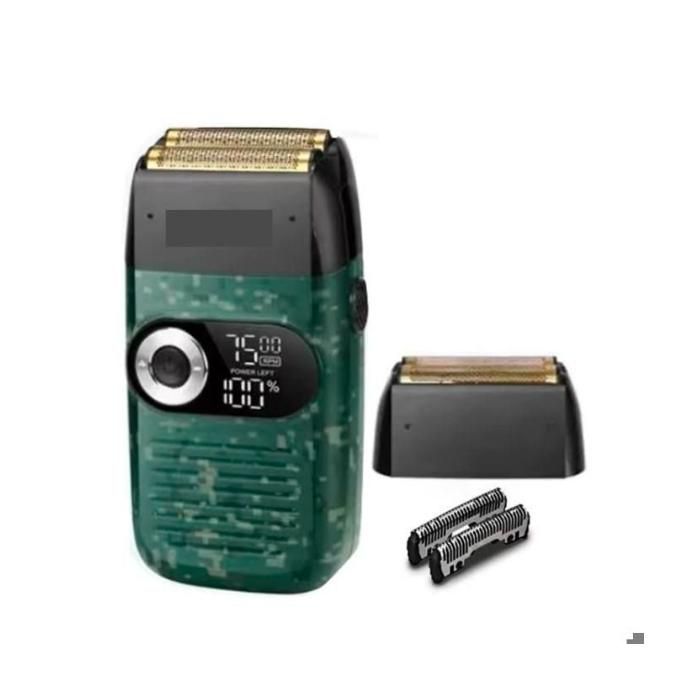 Rasoir électrique à moteur à trois vitesses machine à raser la barbe et la tête chauve rasoir sec avec support ensemble lavable
