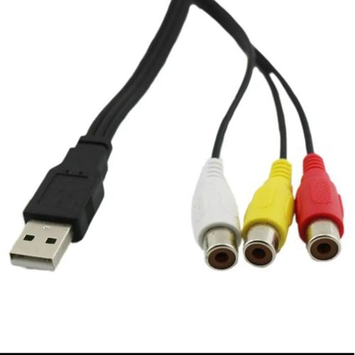 Adaptateur USB mâle vers 3 RCA femelle