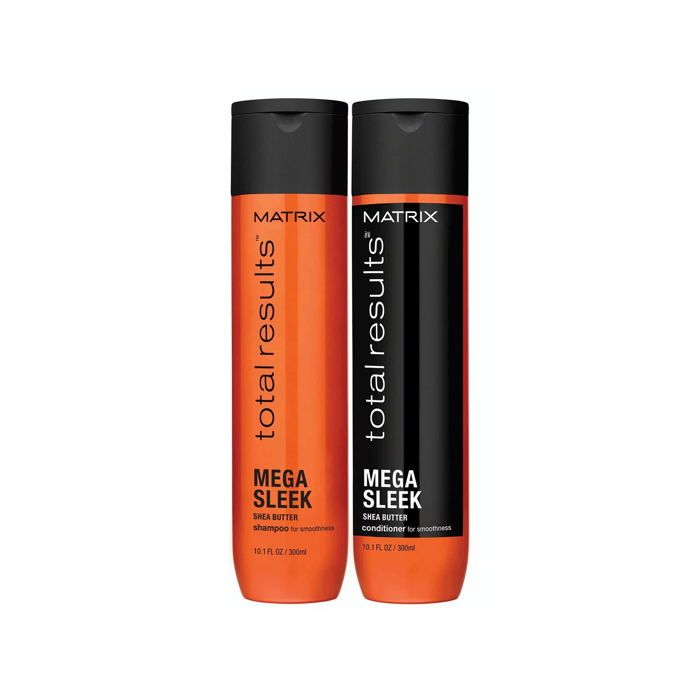 Coffret de shampoing et revitalisant au beurre de karité Mega Sleek Total Results de Matrix 10,1 oz/300 ml