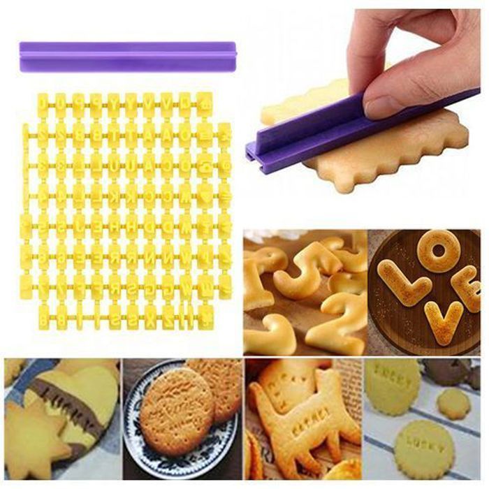Pour décoration de gâteau ce moule en plastique lettre numéro Cookie