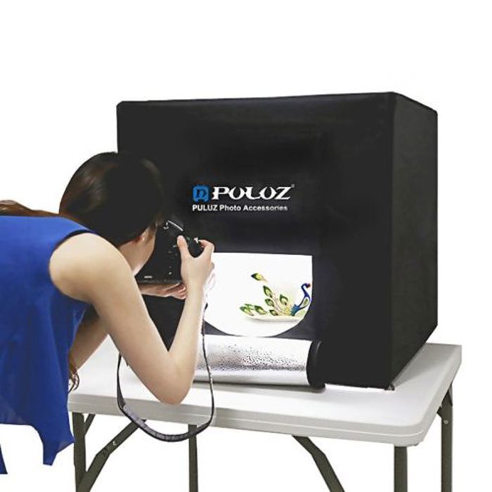 Puluz Boîte de Studio Photographie et shooting 40 cm Pliable 64 LED + 6 Couleurs de Fond