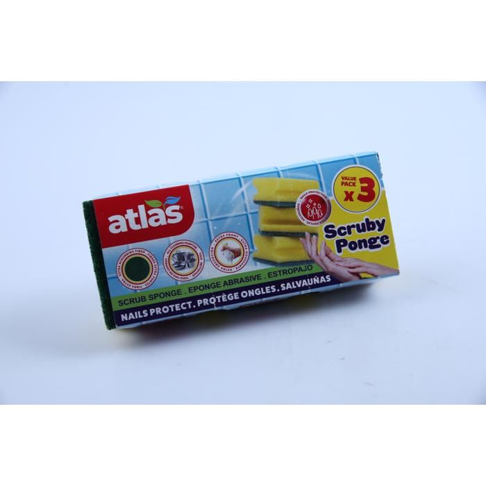 Eponges abrasives Scruby Protect Nails pack de 3 Atlas