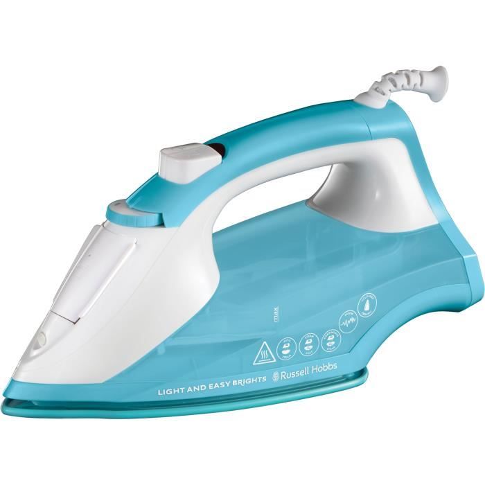 Fer à Repasser Light & Easy Russell Hobbs 26482-56 - 2400W - Débit vapeur puissant - Bleu