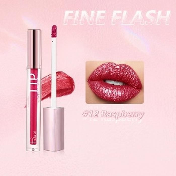 PUDAIER Diamond Shiny Liquid Lipstick Fine Flash 12 Raspberry