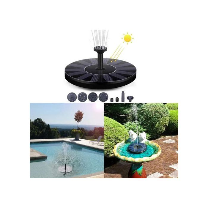 Fontaine solaire flottante avec pompe à eau intégréeTransformez votre jardin