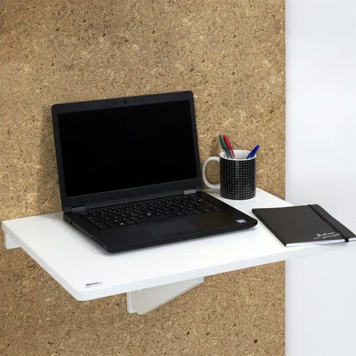 MILA Table murale pliante – blanche