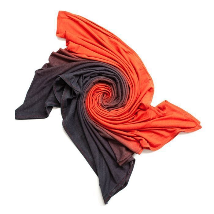 Châle - OLGA - Dégradé Rouge Brique - Lycra - Chic - Printemps/Été